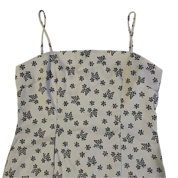 Vintage Grey Floral Mini Dress Size Large - Picture 4 of 4